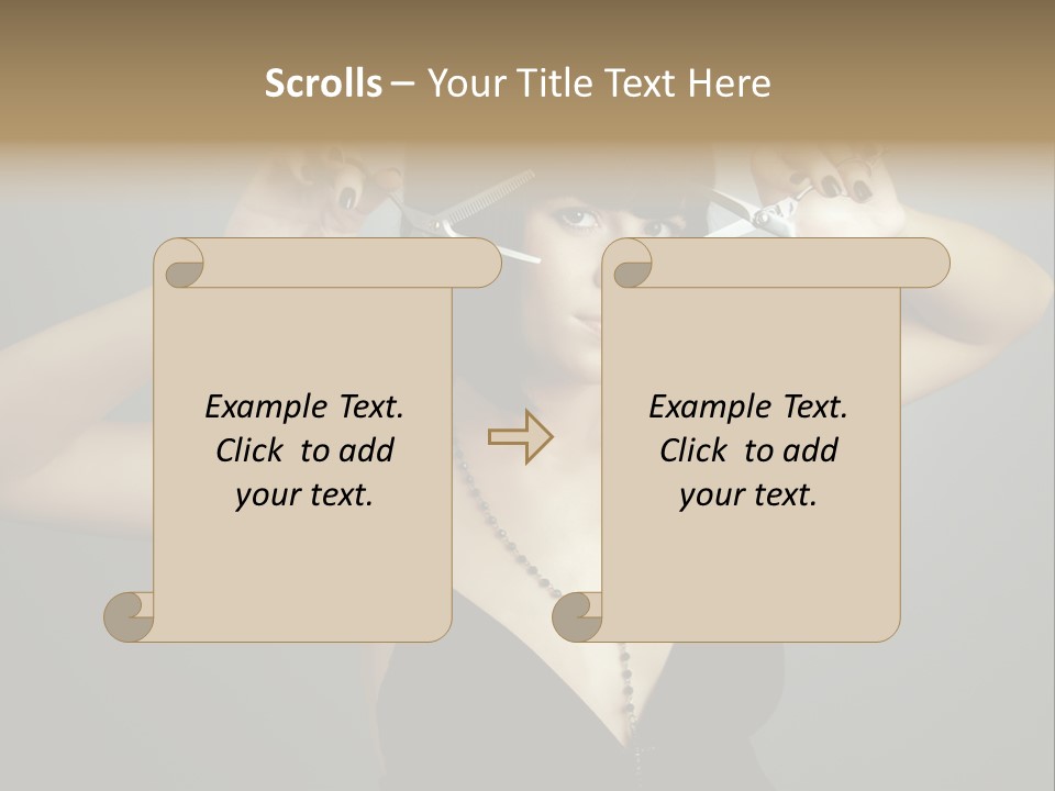Smiling Hair Cut PowerPoint Template