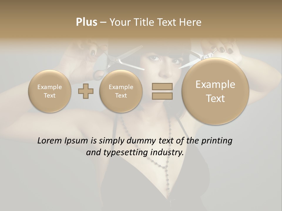 Smiling Hair Cut PowerPoint Template