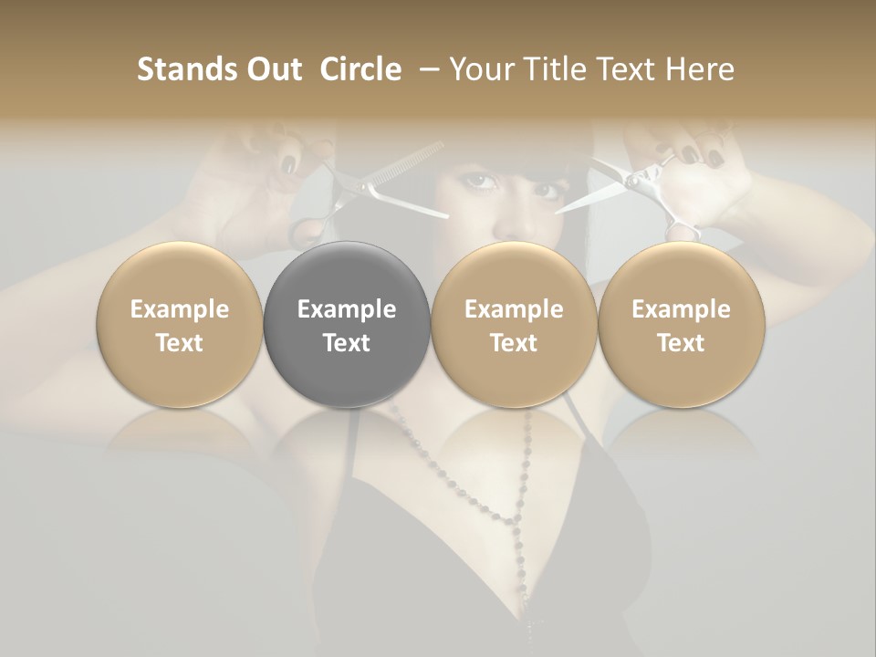 Smiling Hair Cut PowerPoint Template