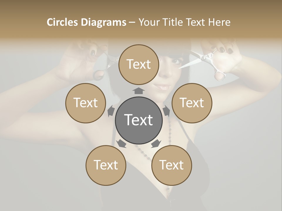 Smiling Hair Cut PowerPoint Template