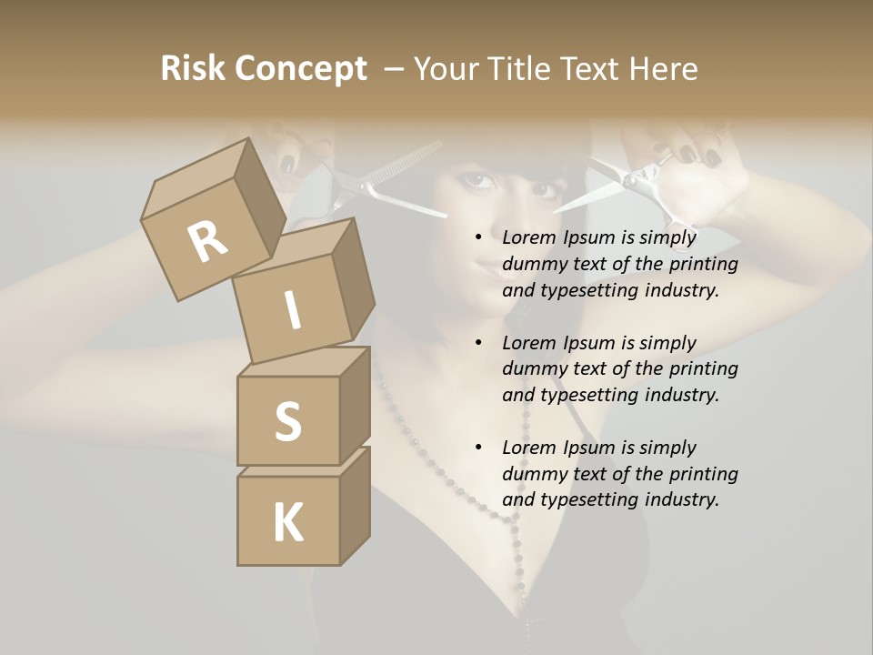 Smiling Hair Cut PowerPoint Template