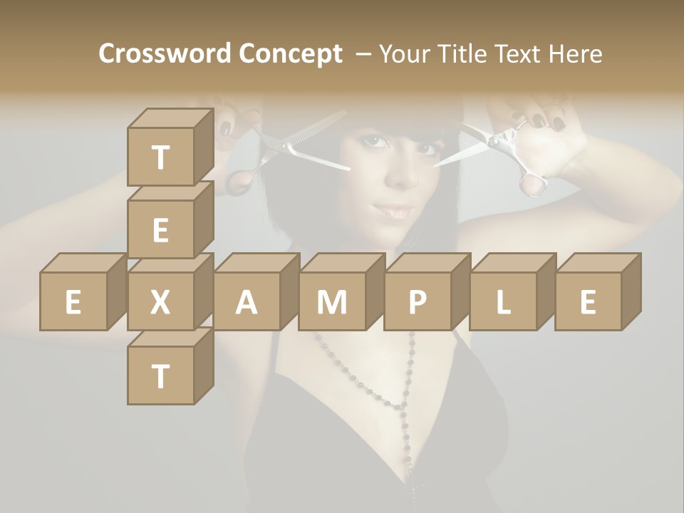 Smiling Hair Cut PowerPoint Template