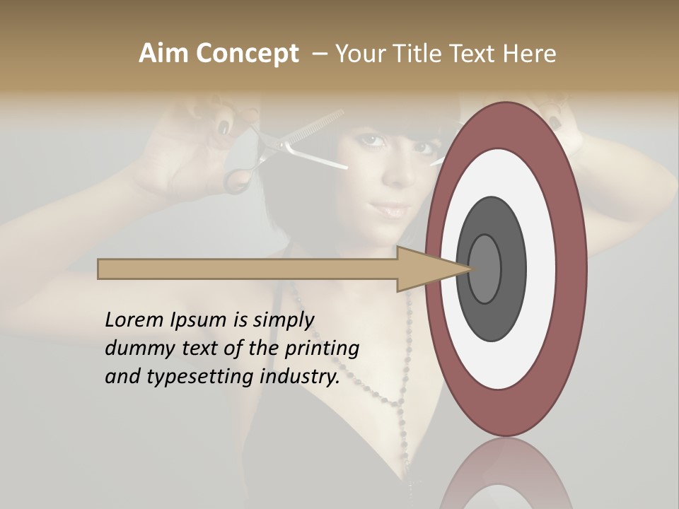 Smiling Hair Cut PowerPoint Template