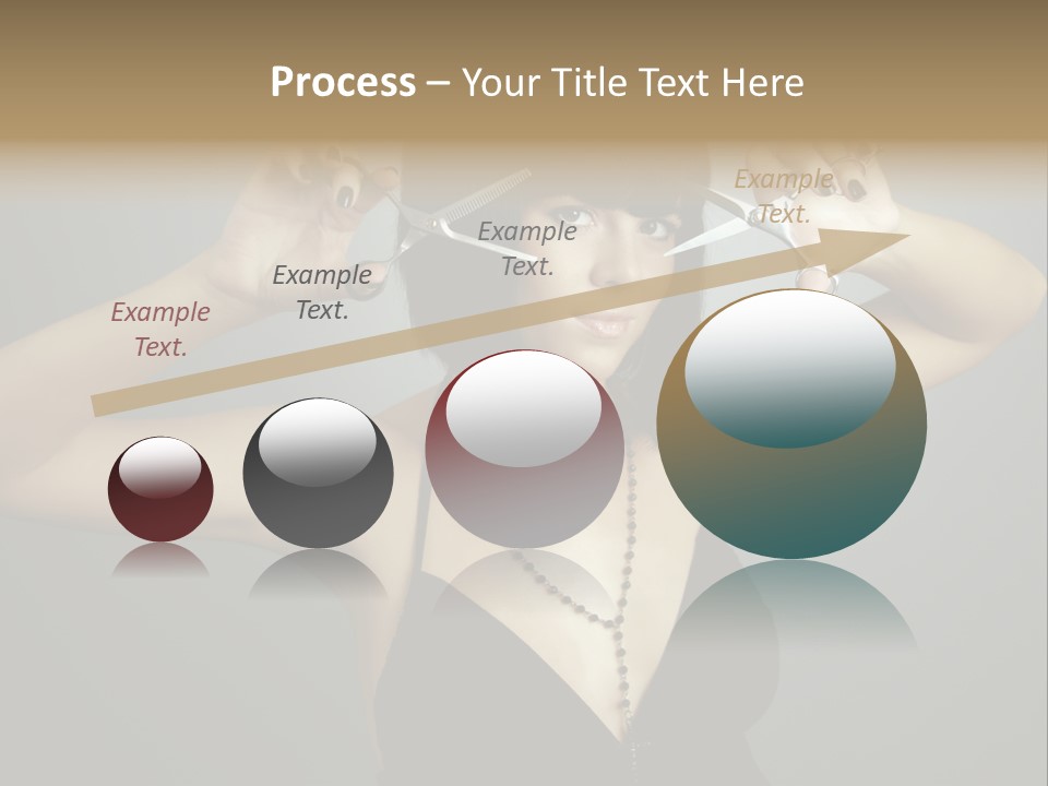 Smiling Hair Cut PowerPoint Template