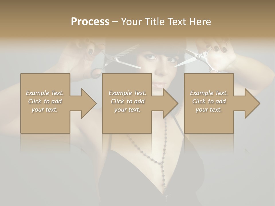 Smiling Hair Cut PowerPoint Template