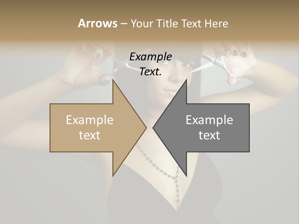 Smiling Hair Cut PowerPoint Template