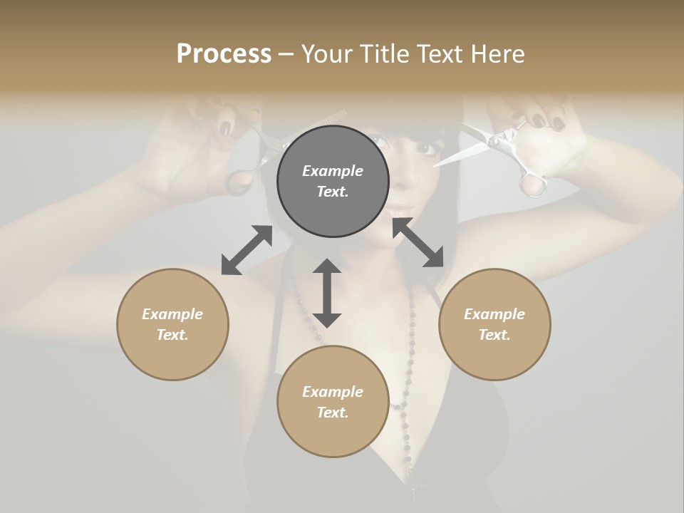 Smiling Hair Cut PowerPoint Template