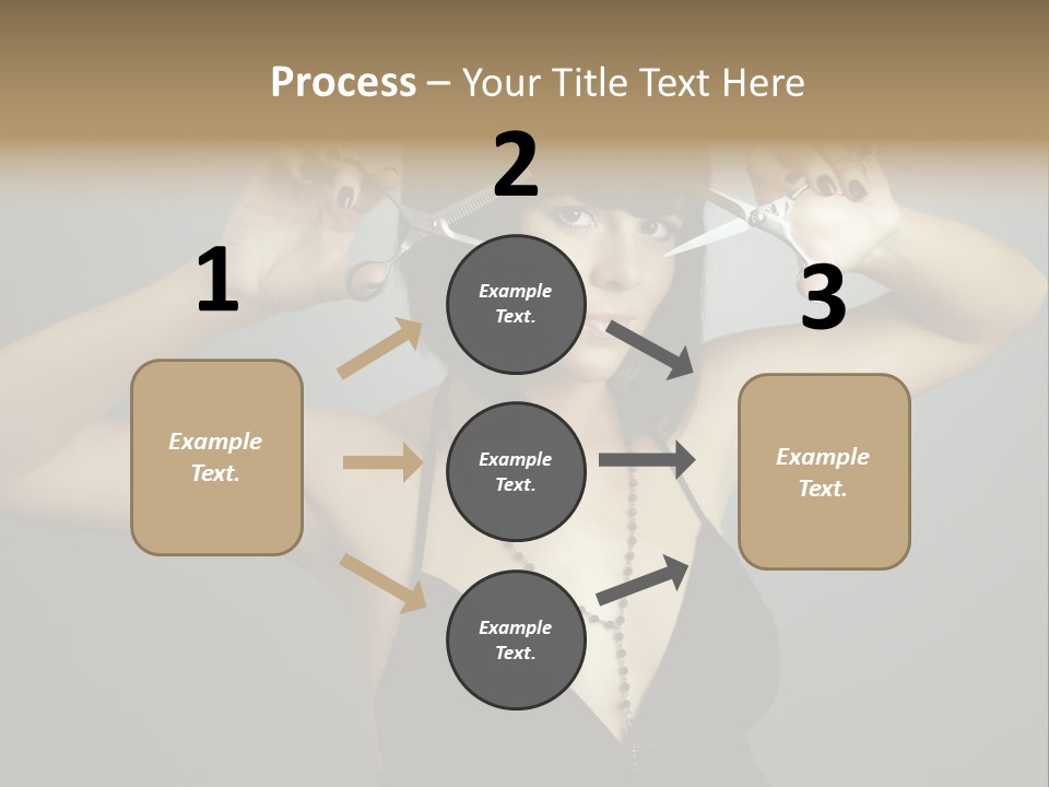 Smiling Hair Cut PowerPoint Template