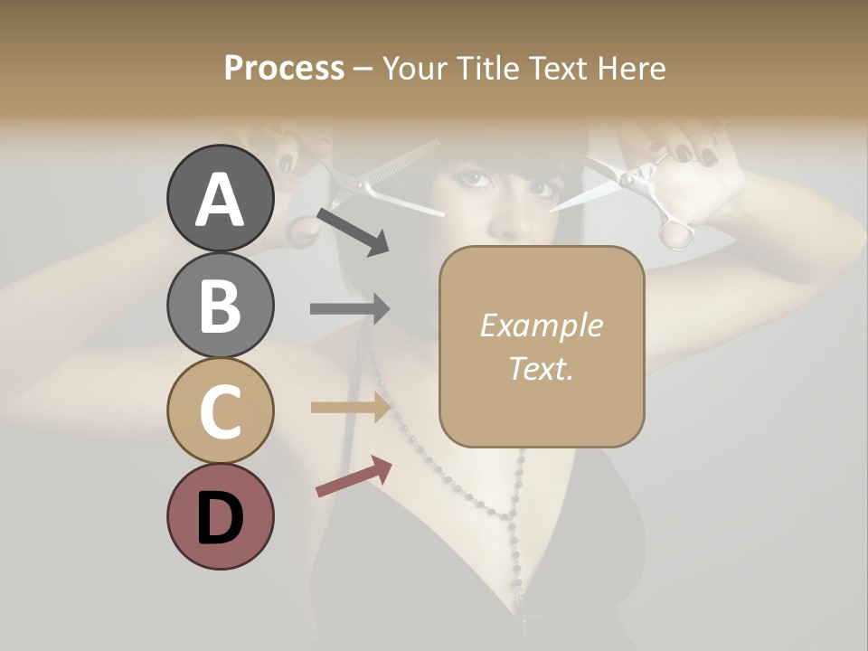 Smiling Hair Cut PowerPoint Template