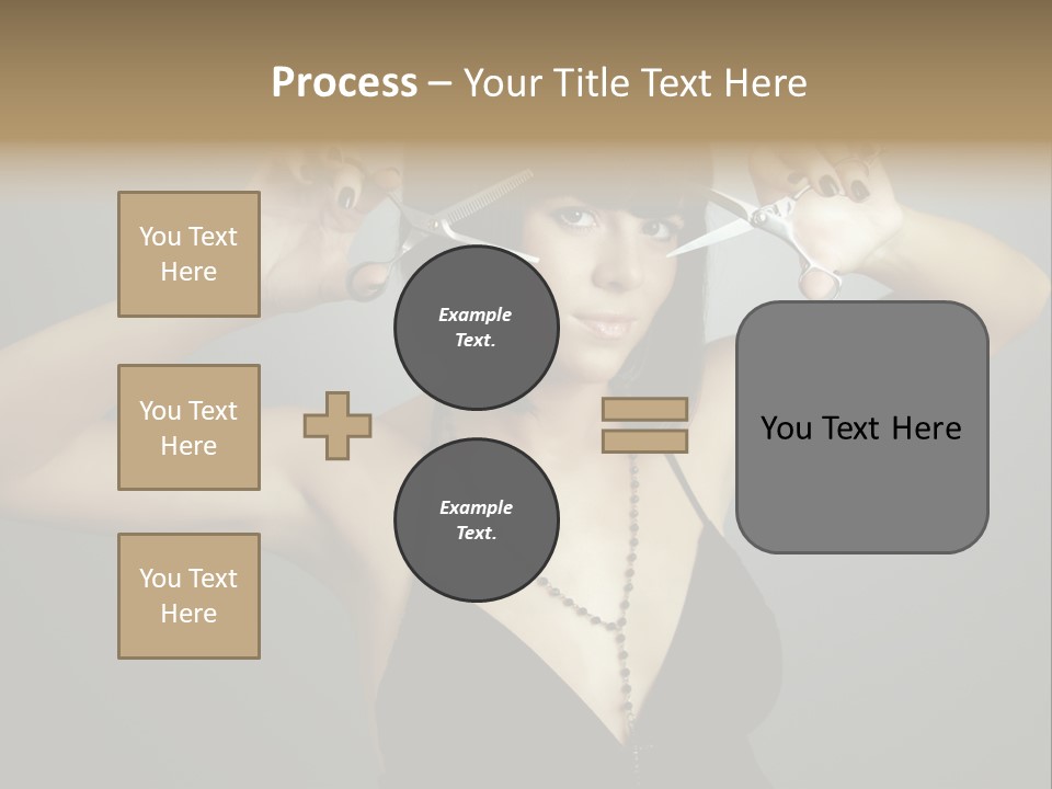 Smiling Hair Cut PowerPoint Template