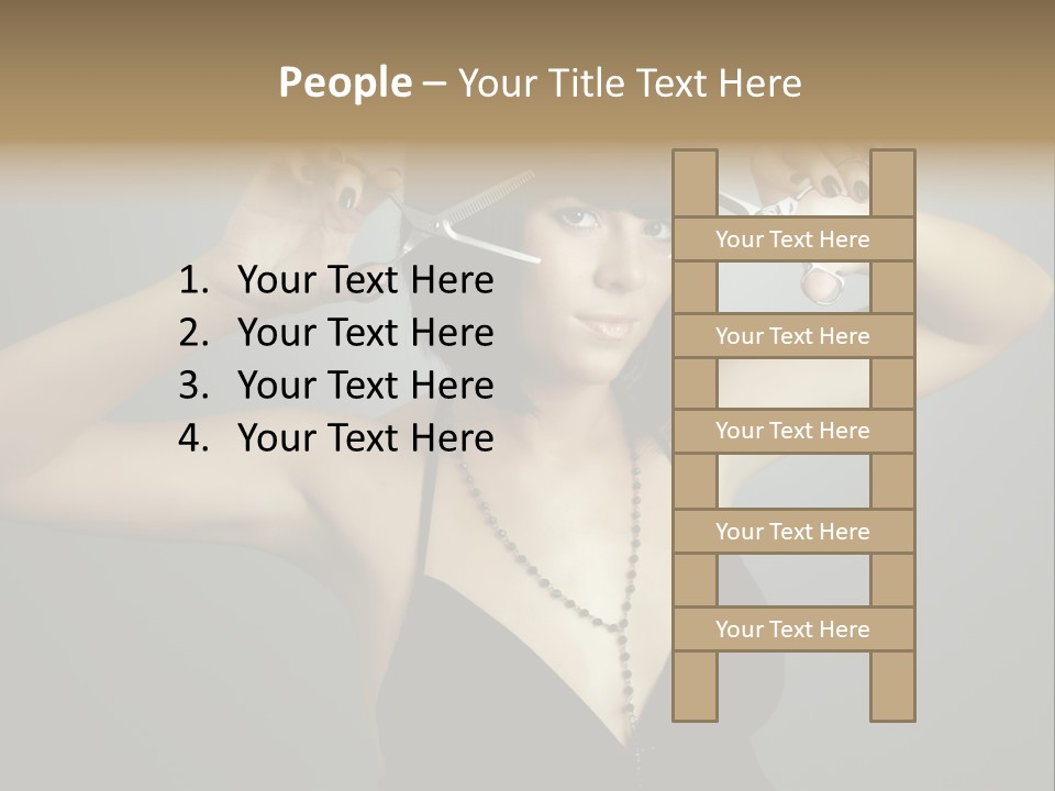 Smiling Hair Cut PowerPoint Template