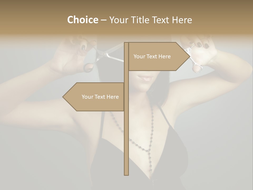 Smiling Hair Cut PowerPoint Template