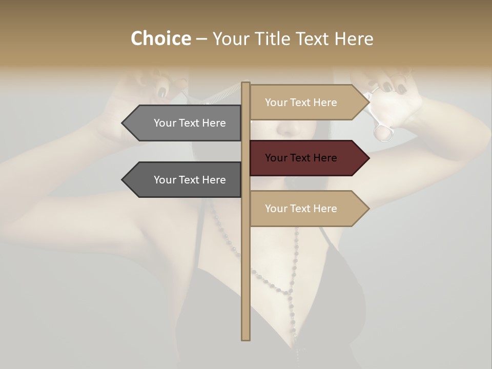 Smiling Hair Cut PowerPoint Template