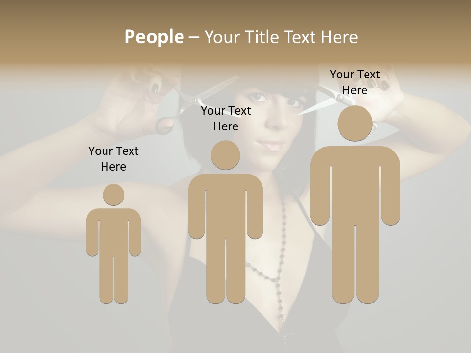 Smiling Hair Cut PowerPoint Template