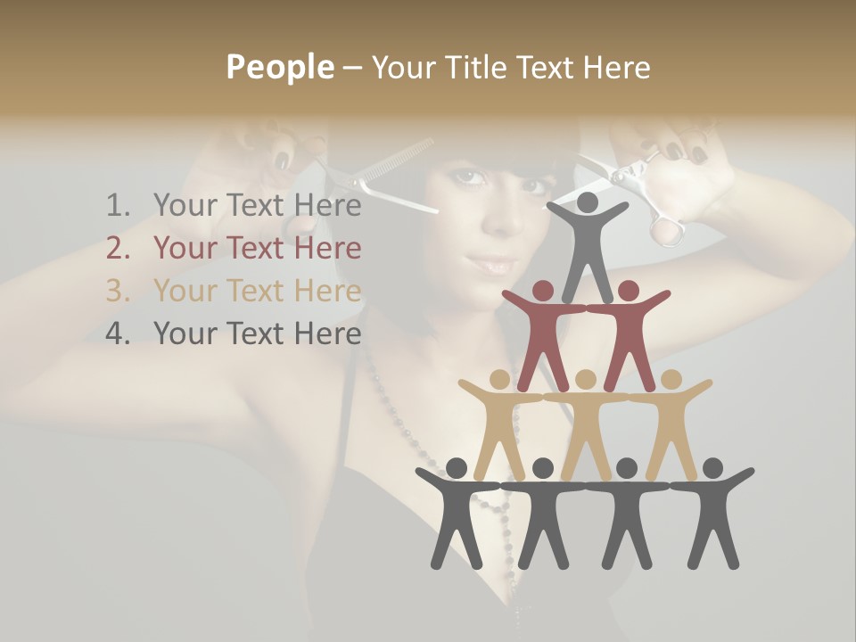 Smiling Hair Cut PowerPoint Template