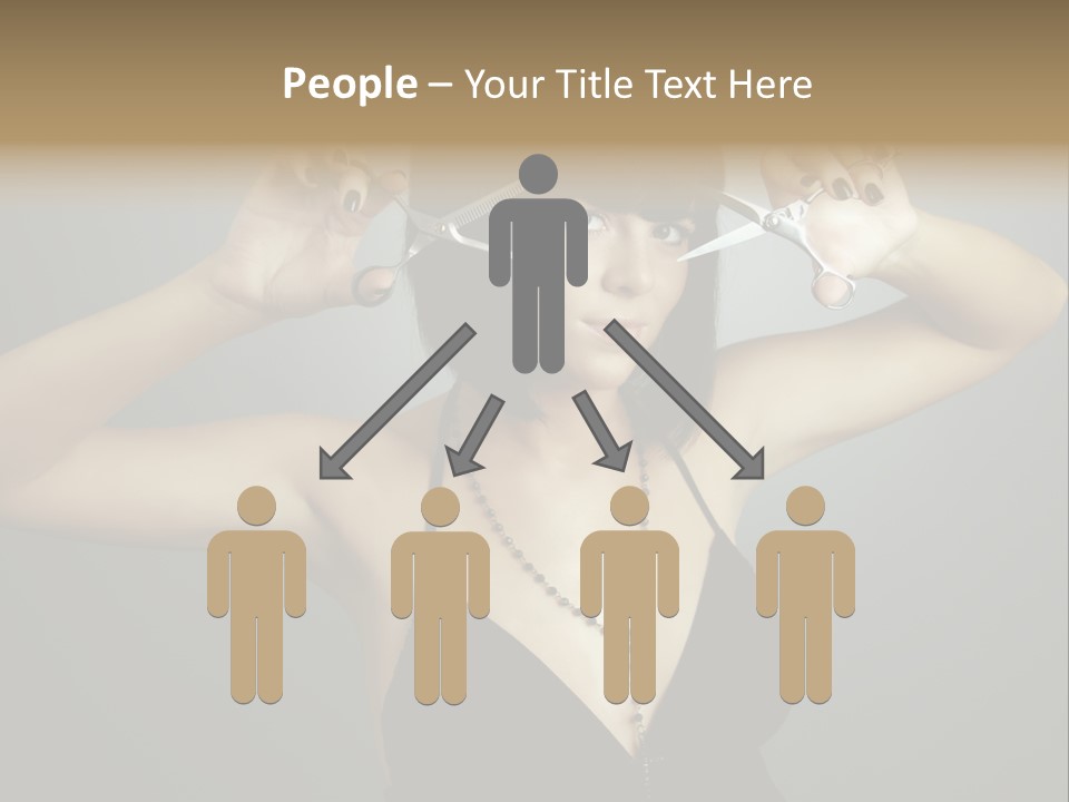 Smiling Hair Cut PowerPoint Template