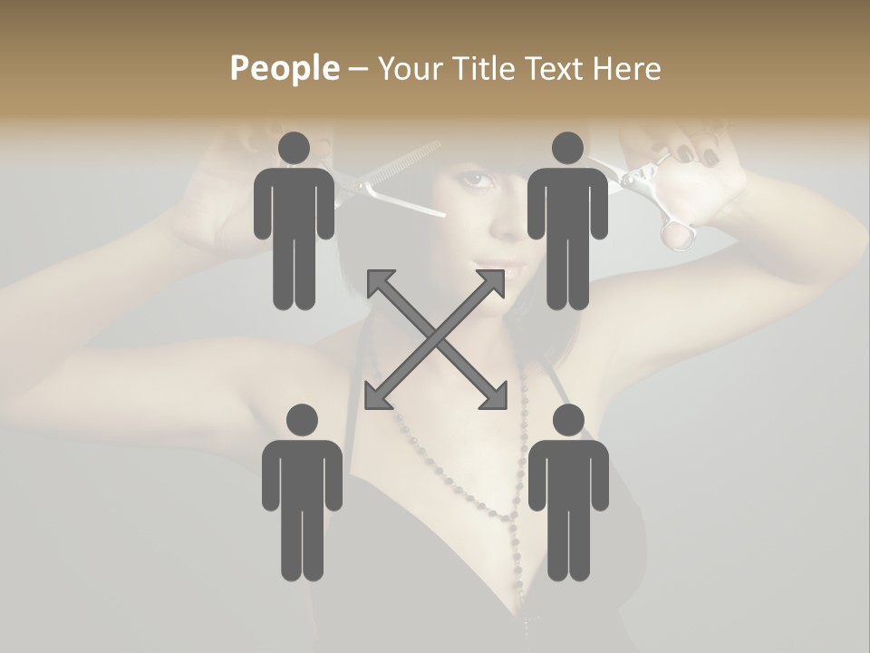 Smiling Hair Cut PowerPoint Template