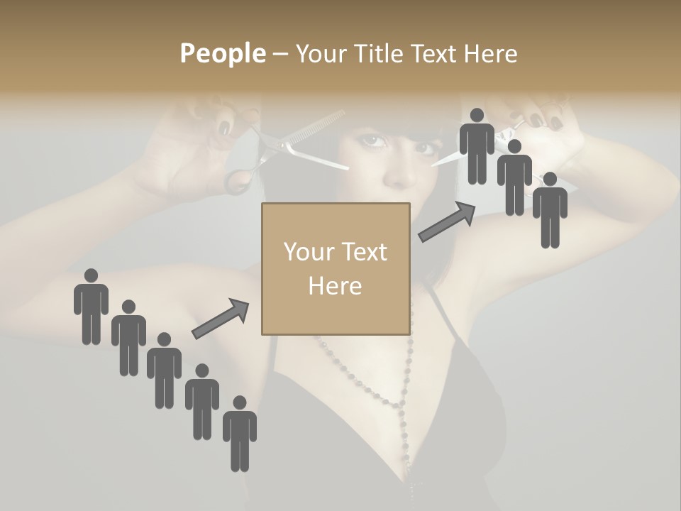 Smiling Hair Cut PowerPoint Template