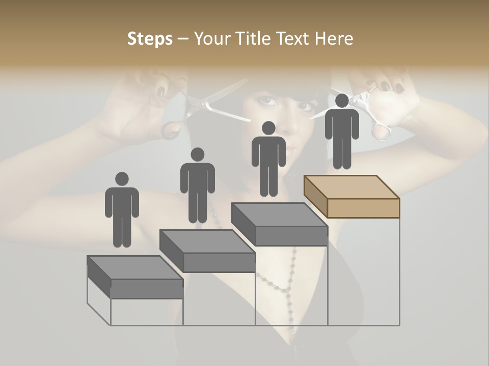 Smiling Hair Cut PowerPoint Template