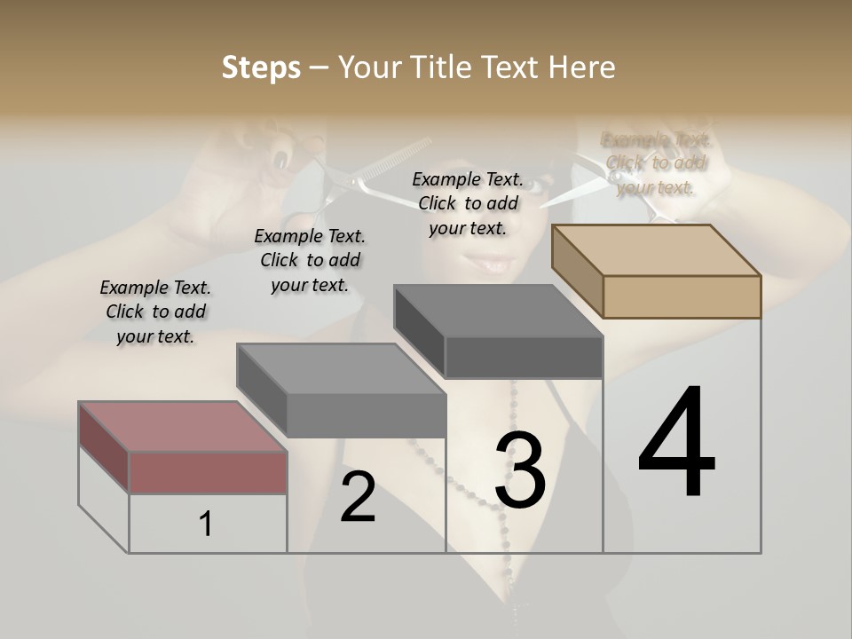Smiling Hair Cut PowerPoint Template