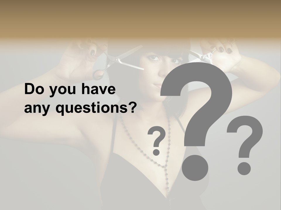 Smiling Hair Cut PowerPoint Template