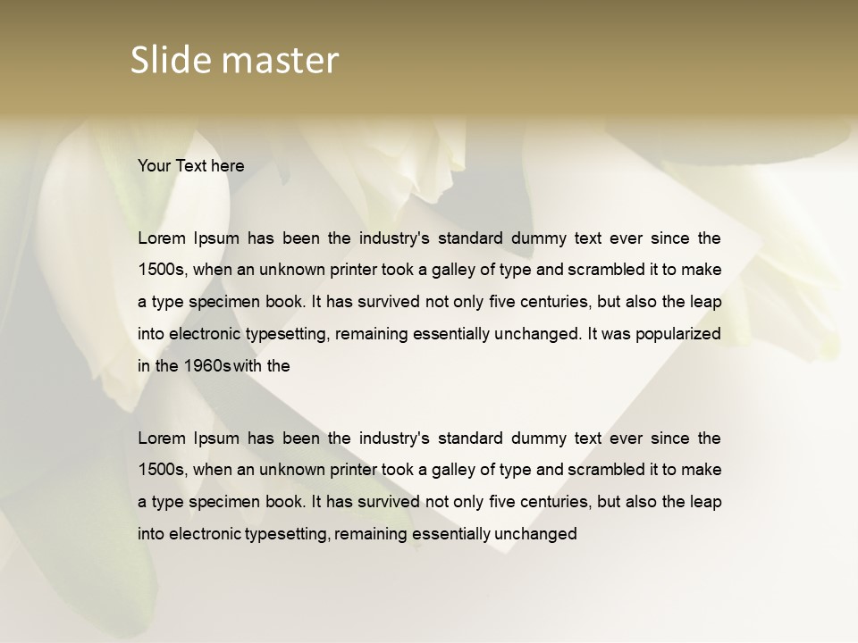 Tulip Card Letter PowerPoint Template