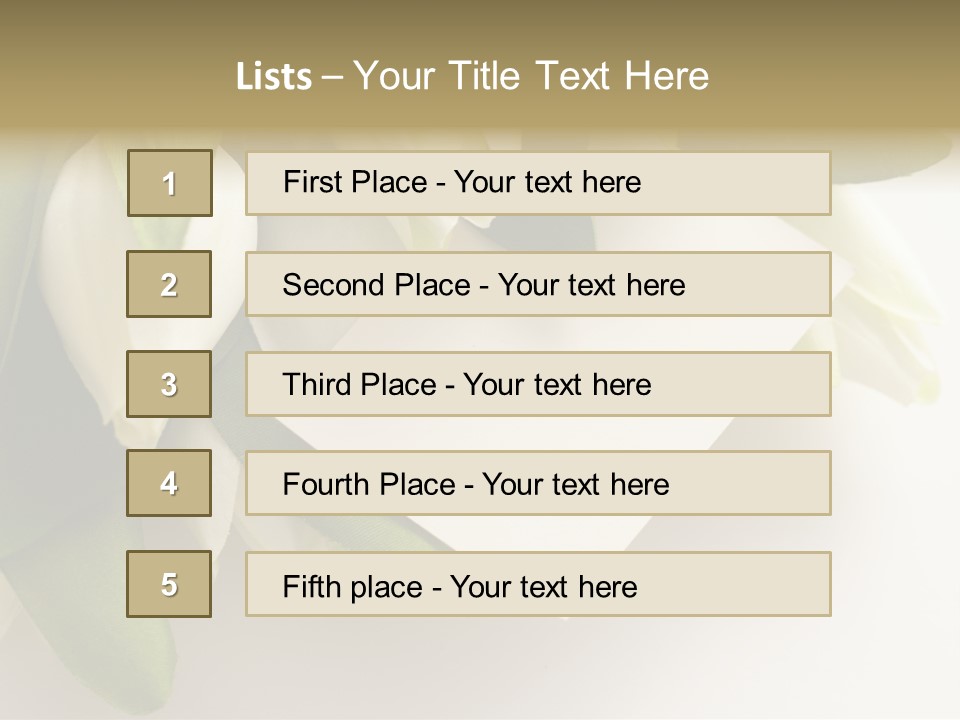 Tulip Card Letter PowerPoint Template