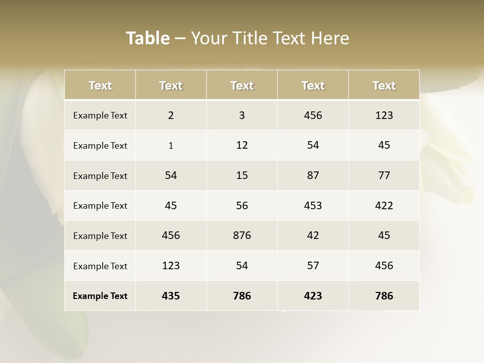 Tulip Card Letter PowerPoint Template