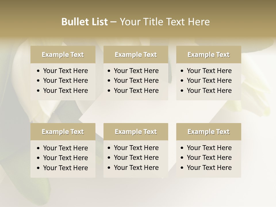 Tulip Card Letter PowerPoint Template