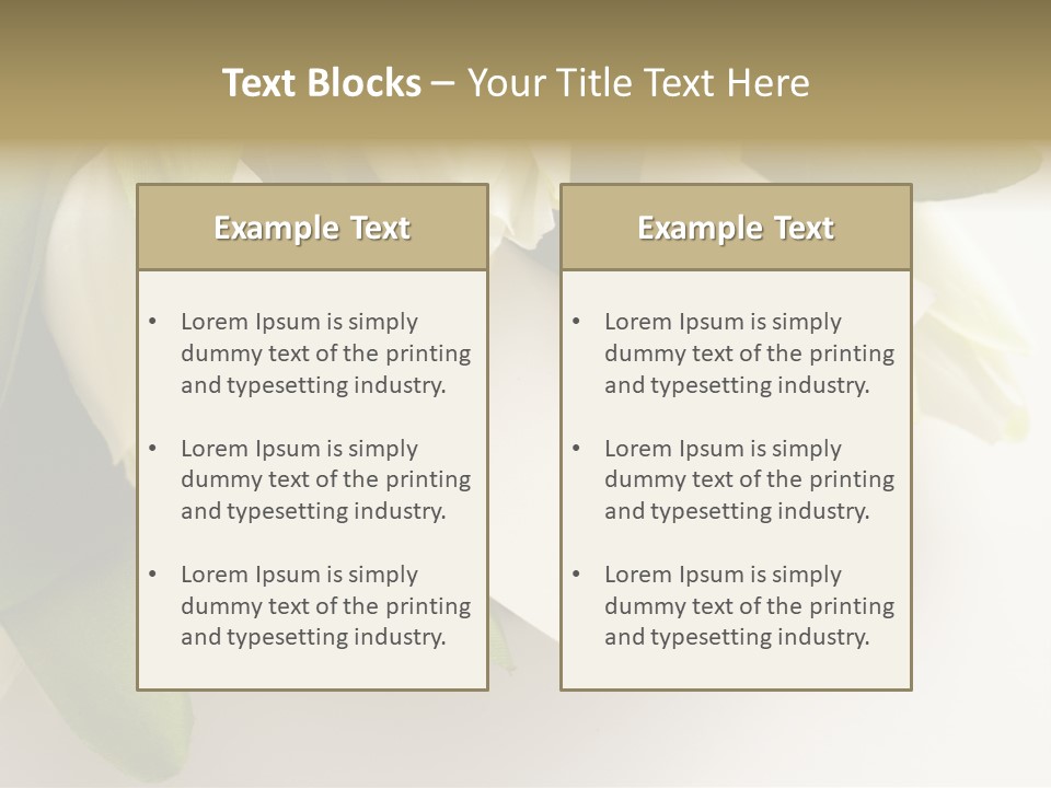 Tulip Card Letter PowerPoint Template