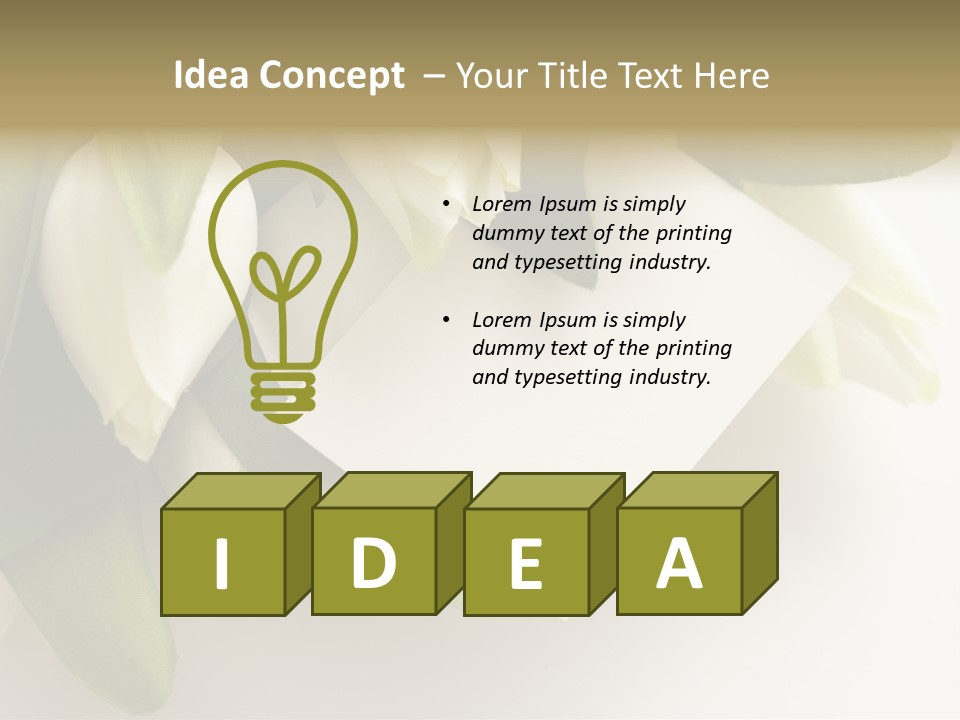 Tulip Card Letter PowerPoint Template