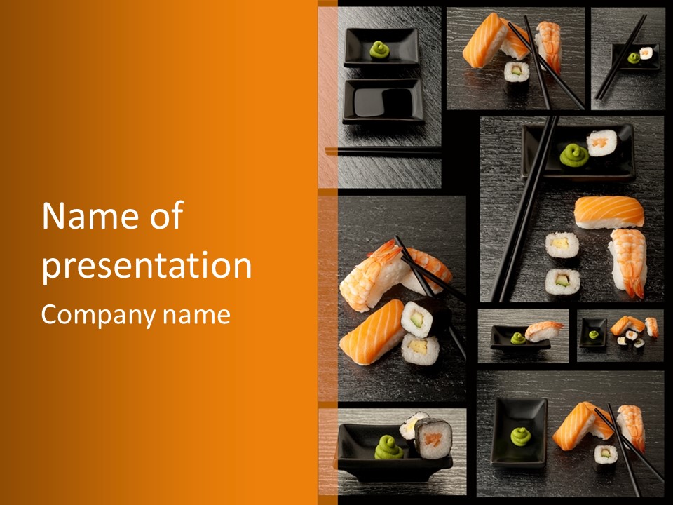 Sushi Menu Psd PowerPoint Template