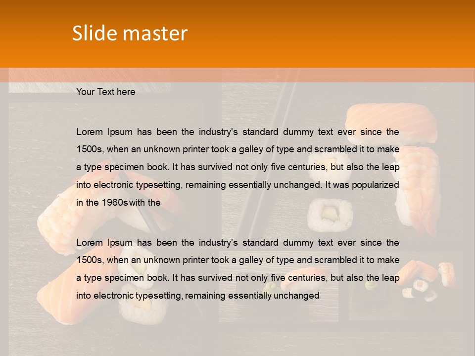 Sushi Menu Psd PowerPoint Template