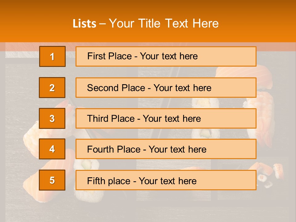 Sushi Menu Psd PowerPoint Template