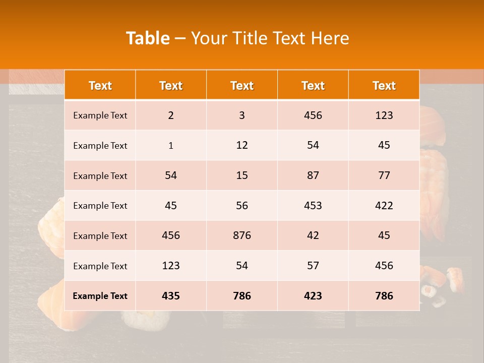Sushi Menu Psd PowerPoint Template
