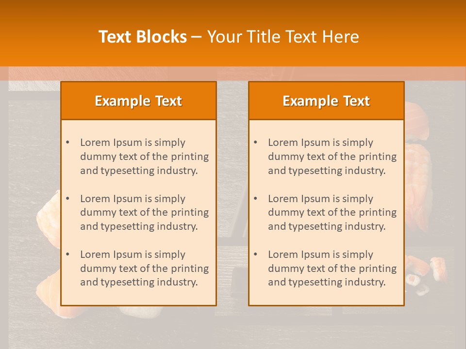 Sushi Menu Psd PowerPoint Template