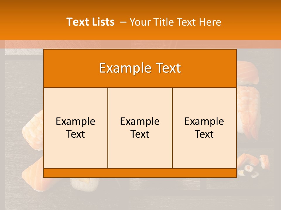 Sushi Menu Psd PowerPoint Template