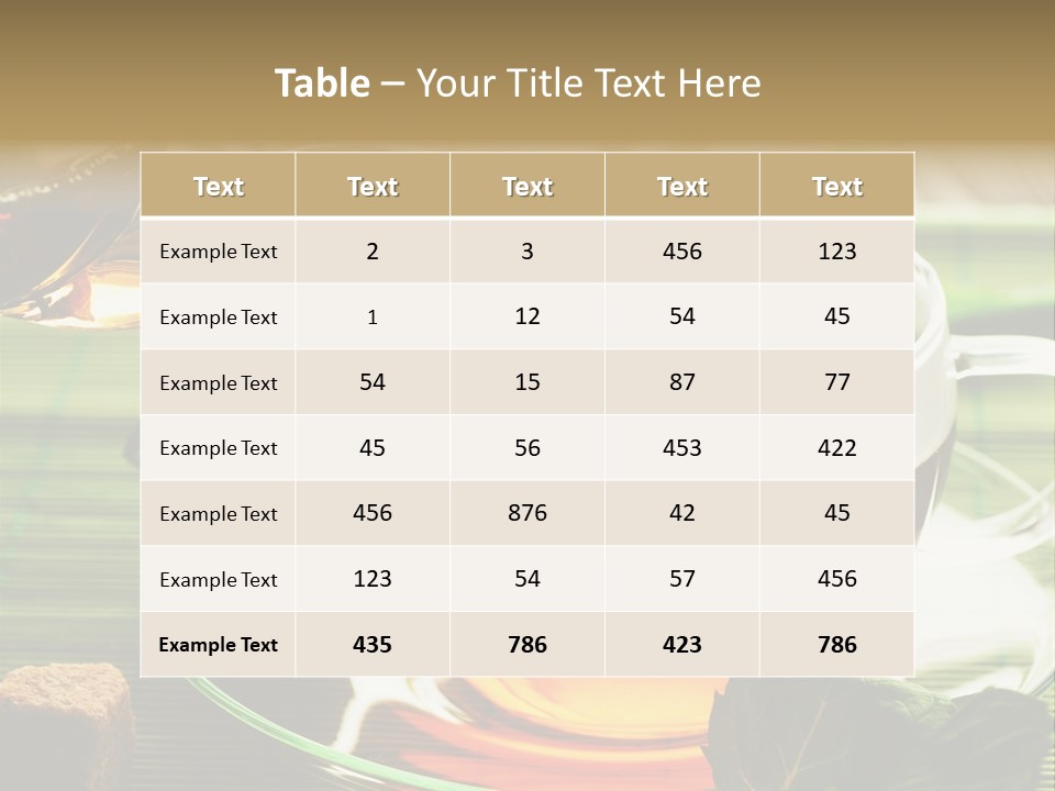 Of Tea PowerPoint Template