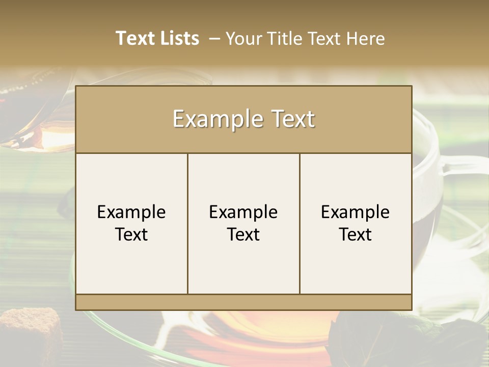 Of Tea PowerPoint Template