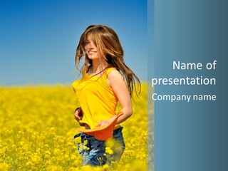 Person Sunny Female PowerPoint Template