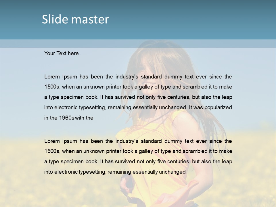 Person Sunny Female PowerPoint Template