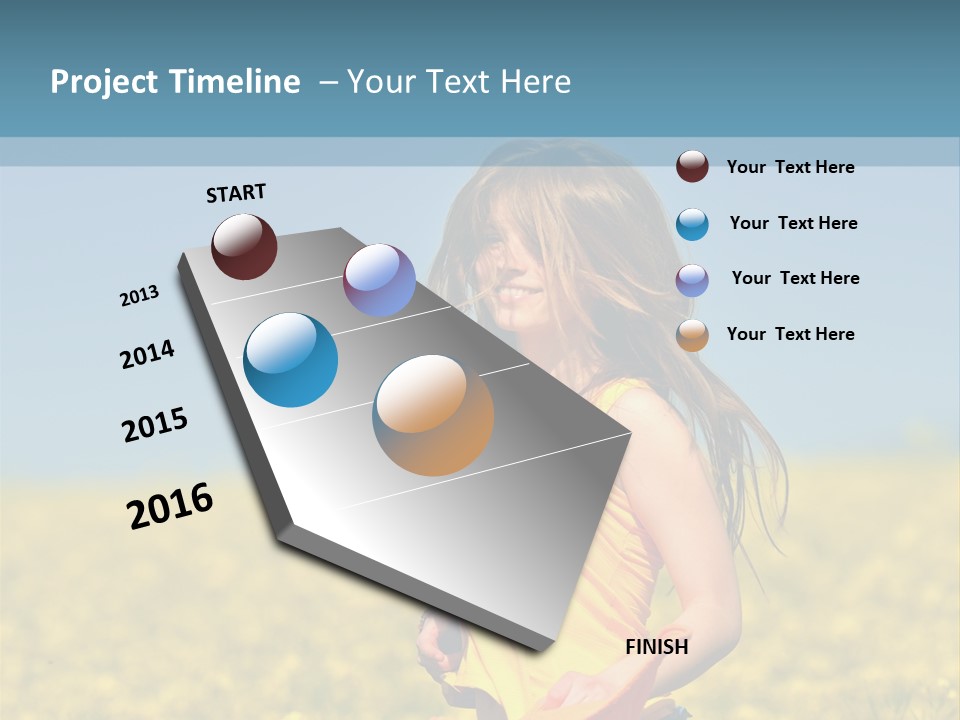 Person Sunny Female PowerPoint Template