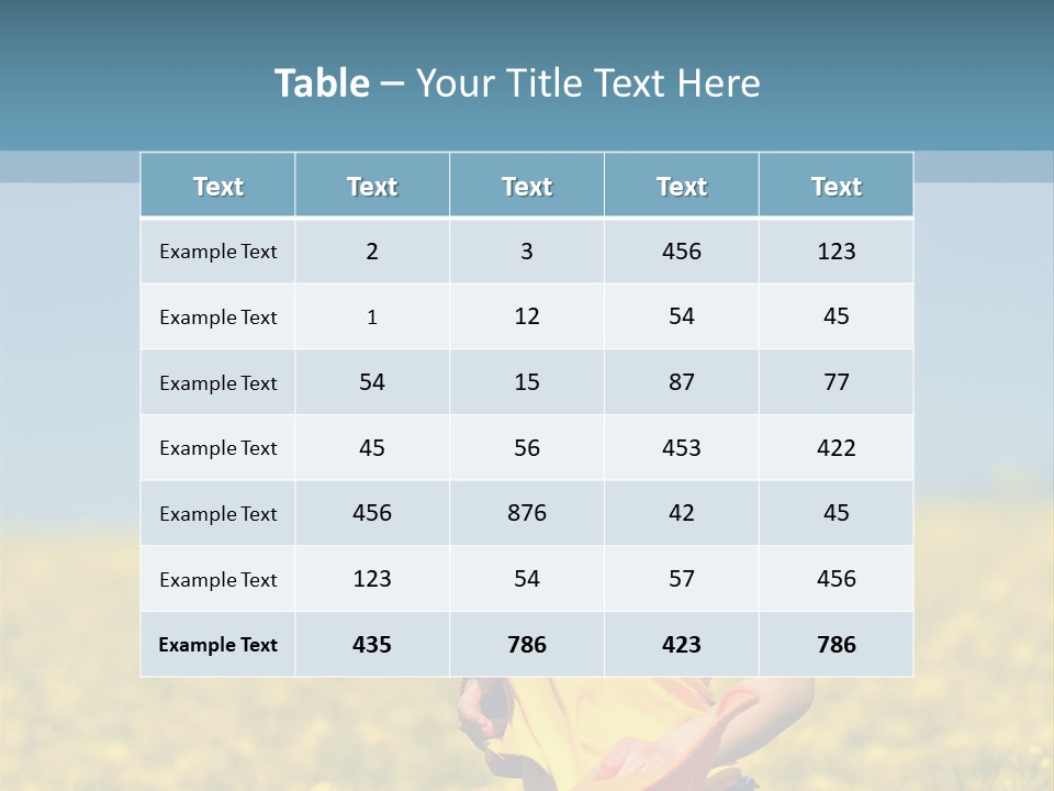 Person Sunny Female PowerPoint Template