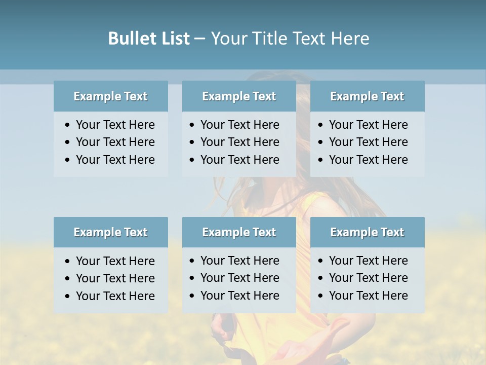 Person Sunny Female PowerPoint Template