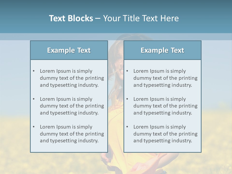 Person Sunny Female PowerPoint Template