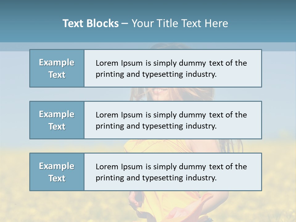 Person Sunny Female PowerPoint Template