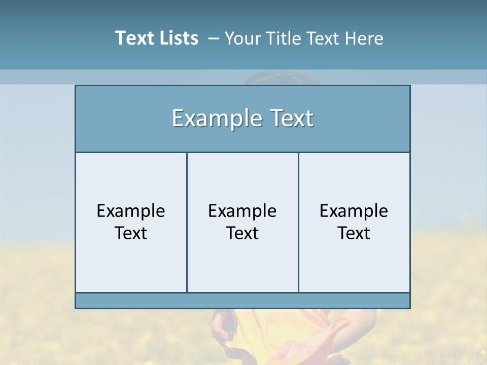 Person Sunny Female PowerPoint Template