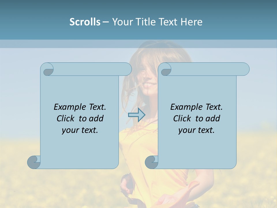 Person Sunny Female PowerPoint Template