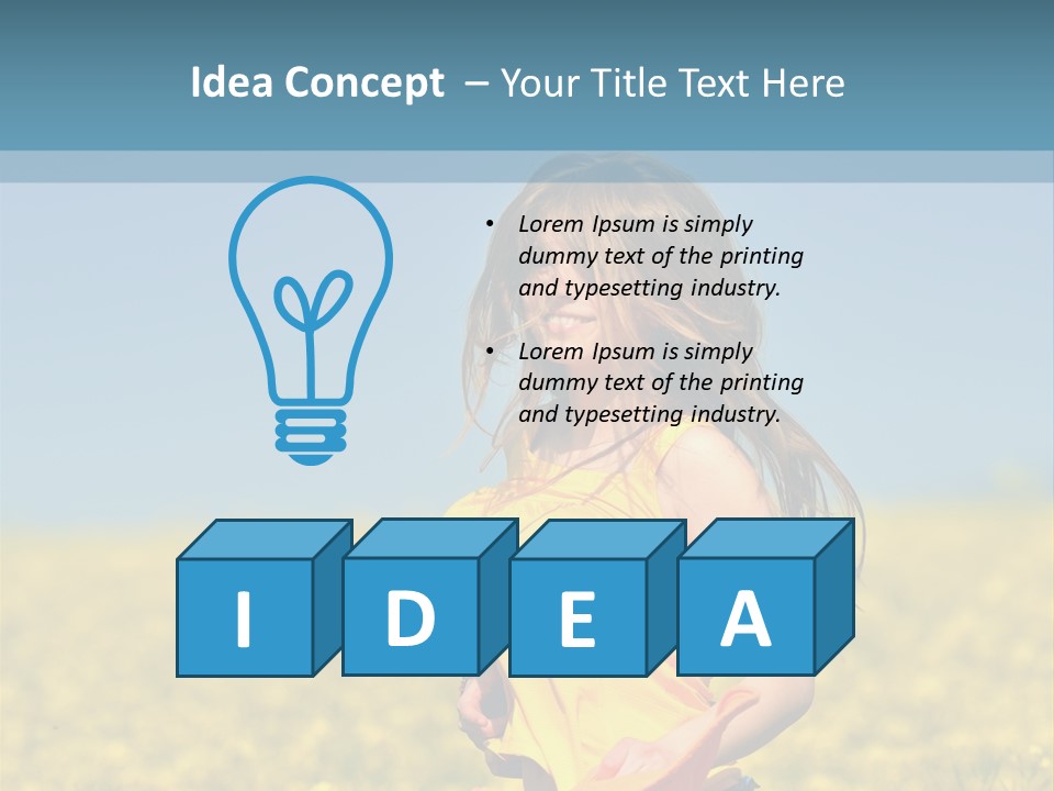 Person Sunny Female PowerPoint Template