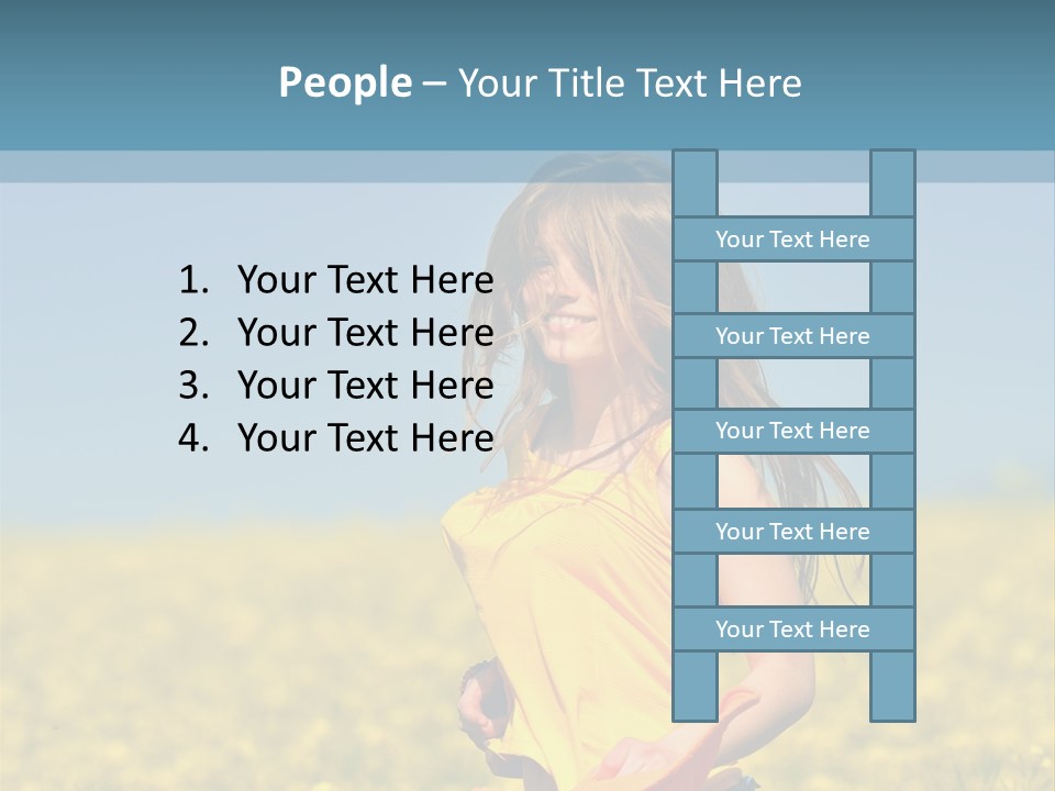 Person Sunny Female PowerPoint Template